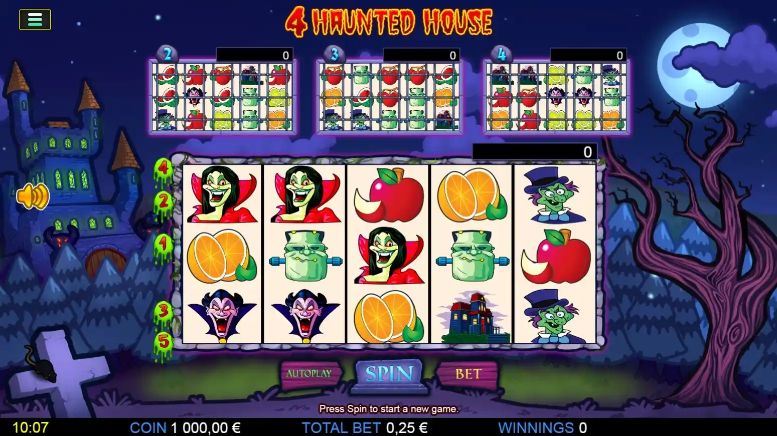 4 haunted house slot