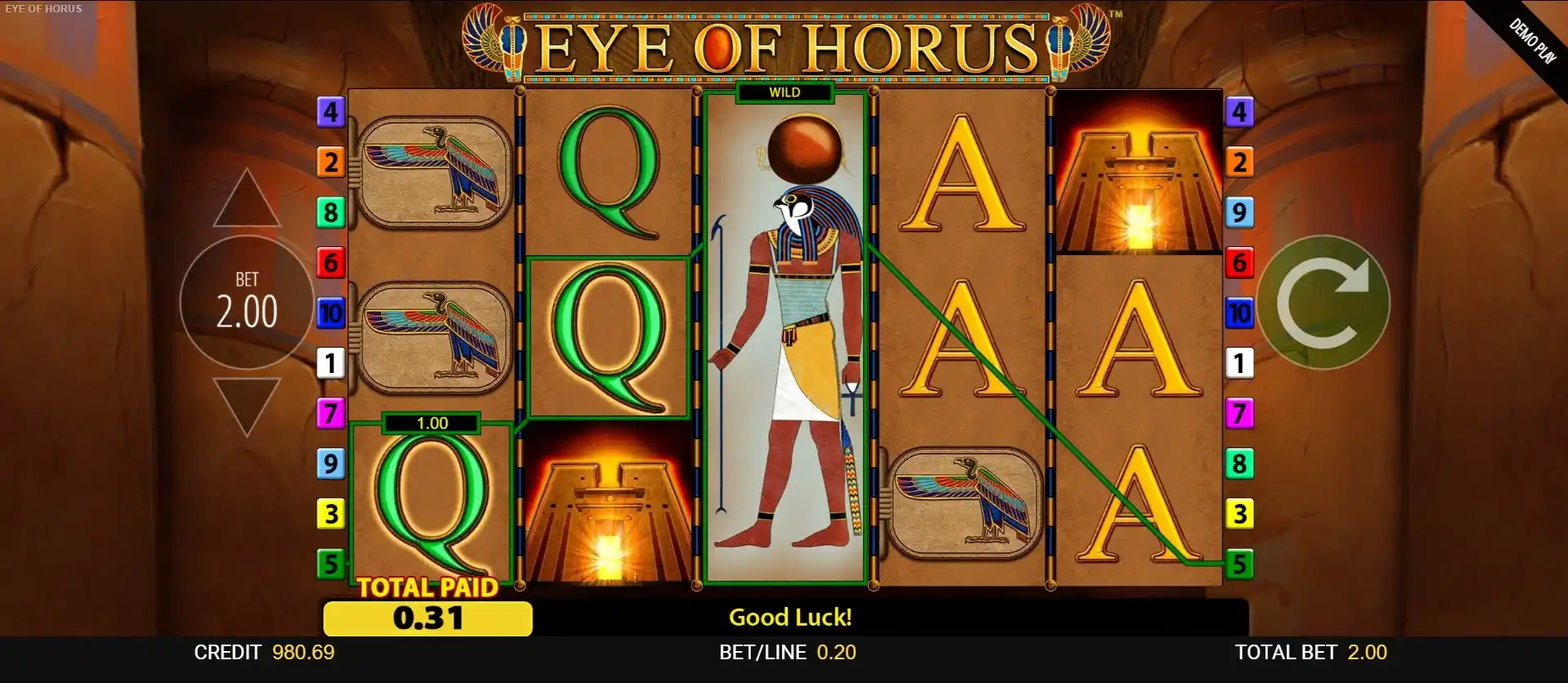 eye of horus wild
