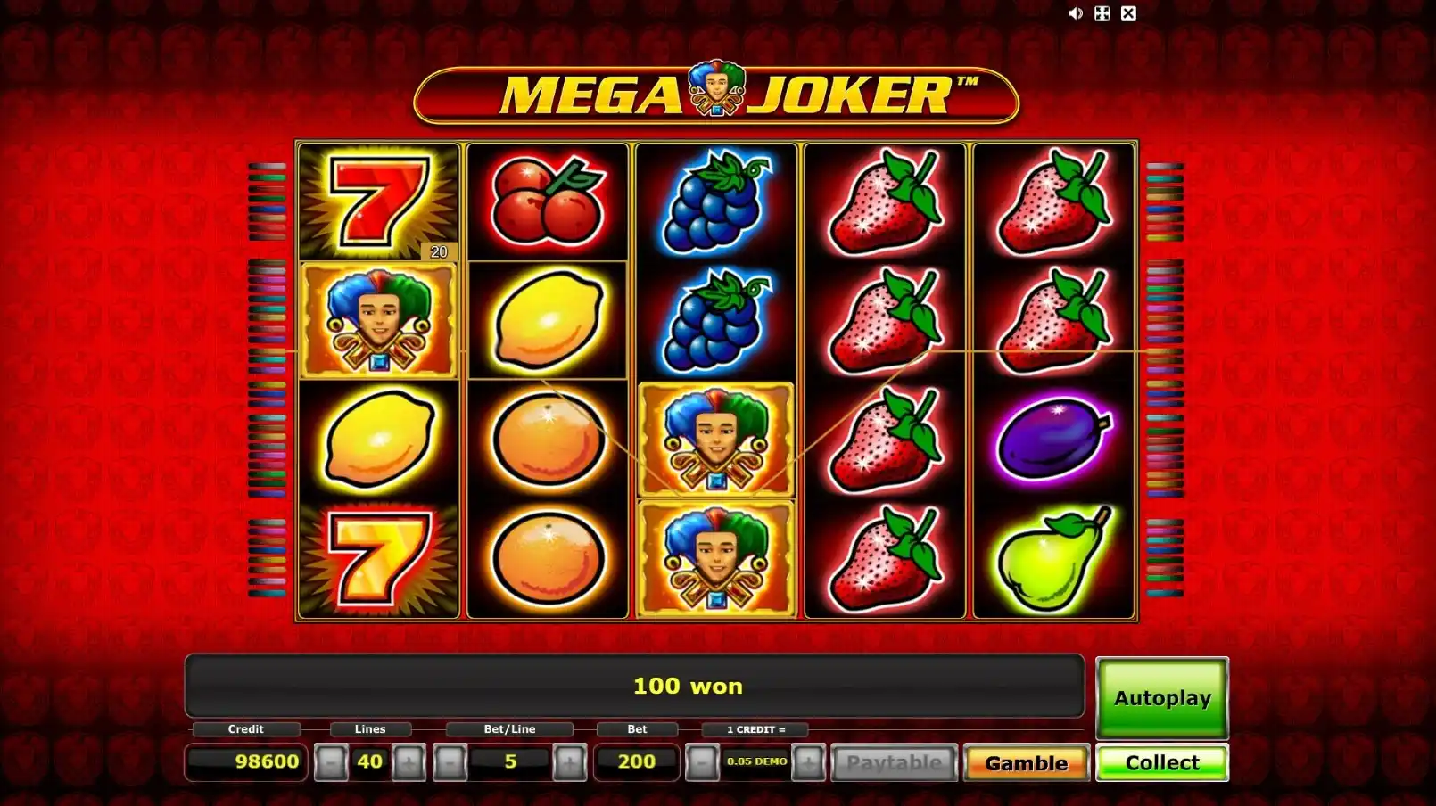 mega joker win
