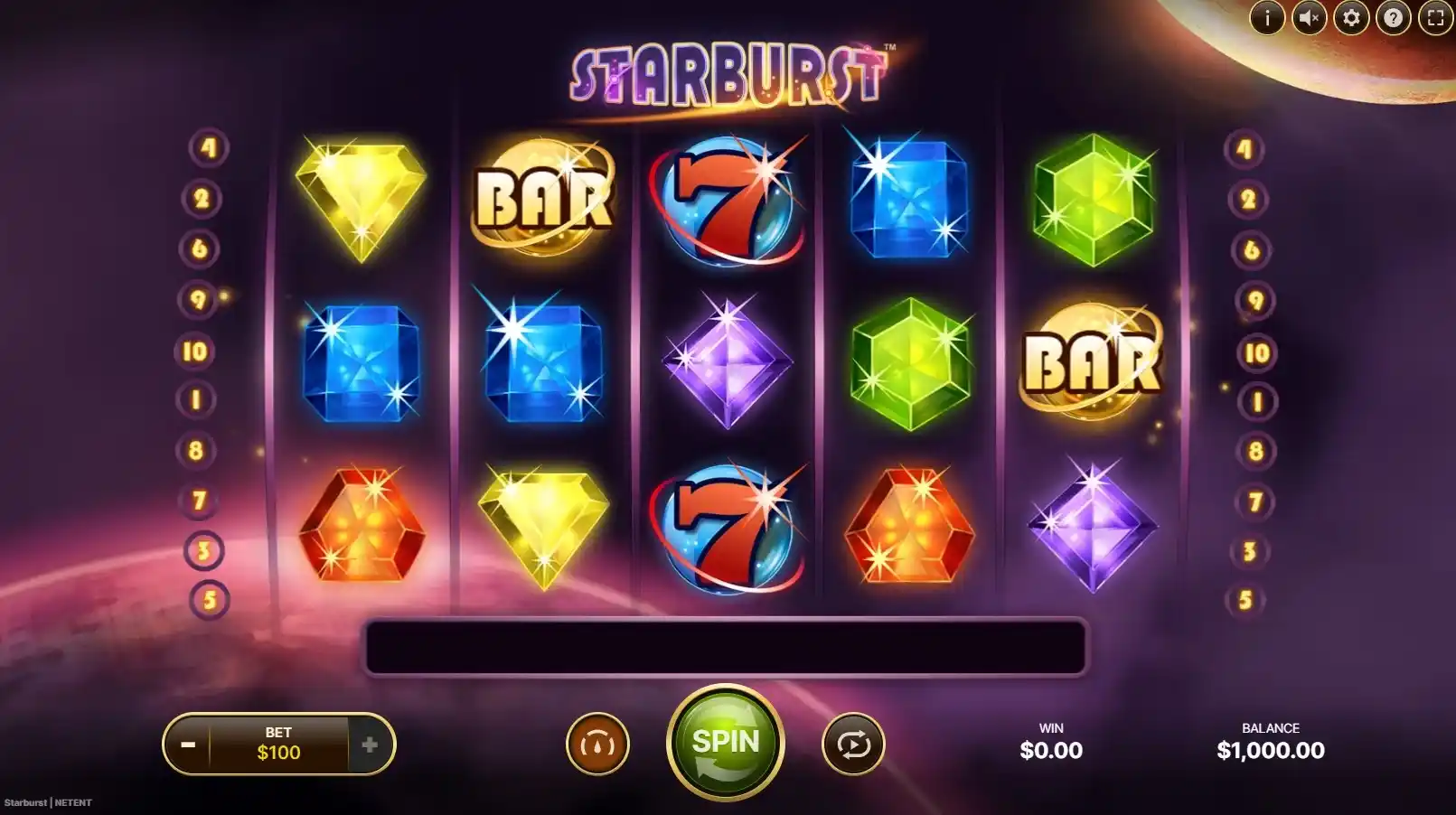 starburst slot
