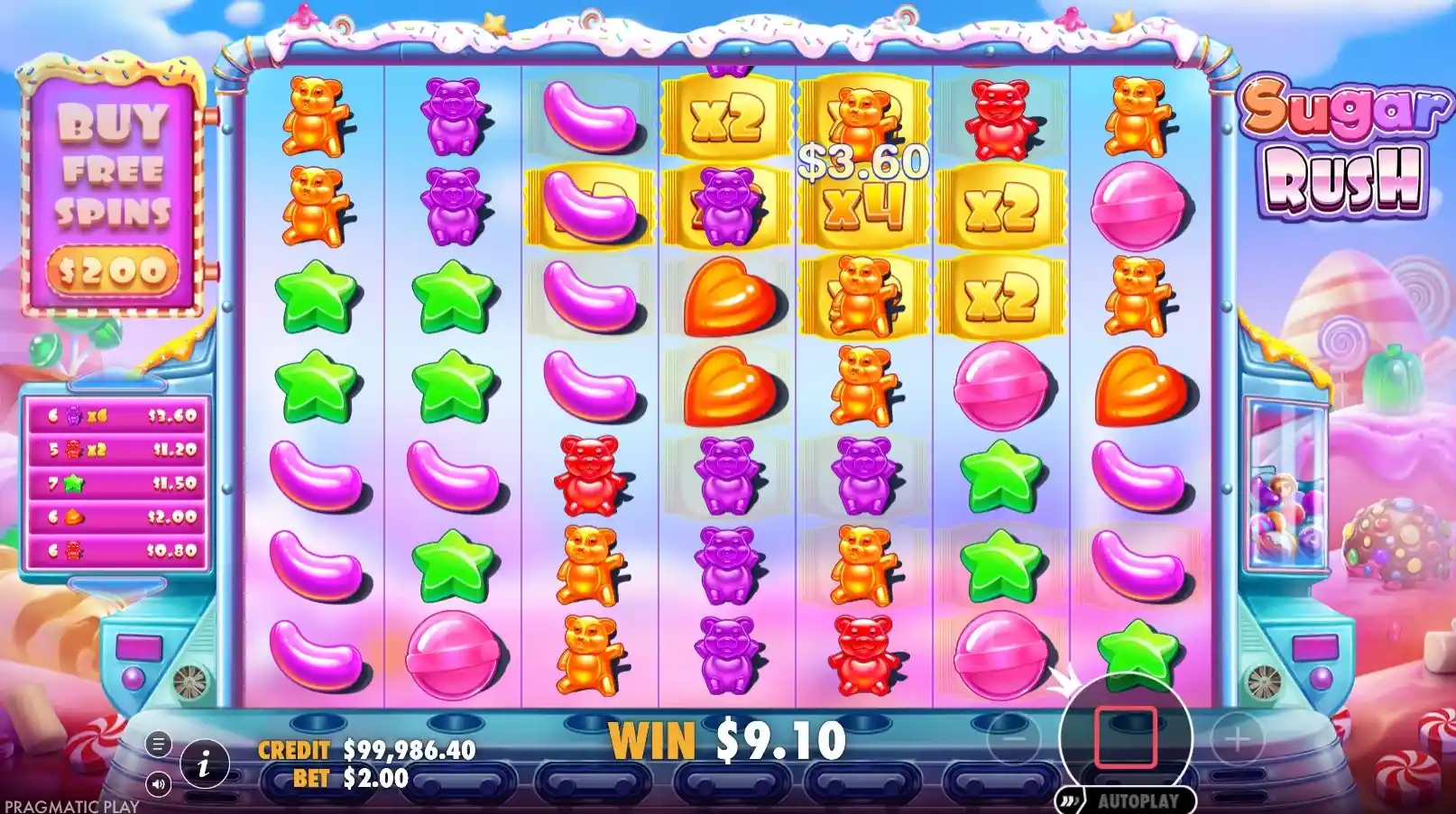sugar rush bonus